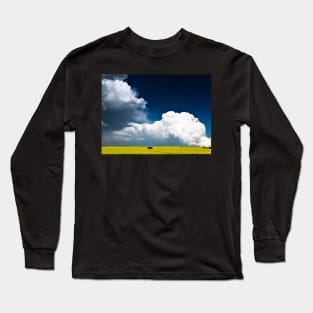 Storm over canola field Long Sleeve T-Shirt